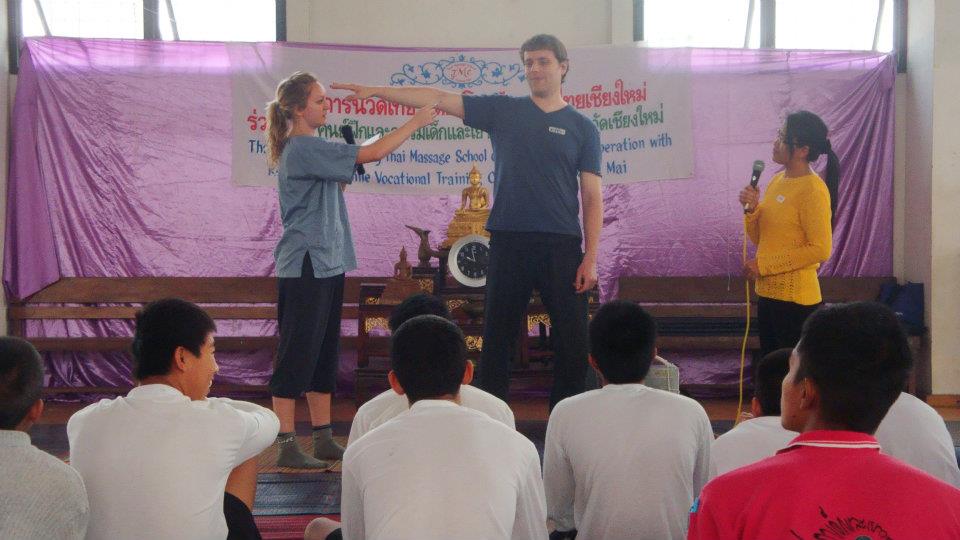 Teaching of Thai massage at Juvenile Detention Facility 